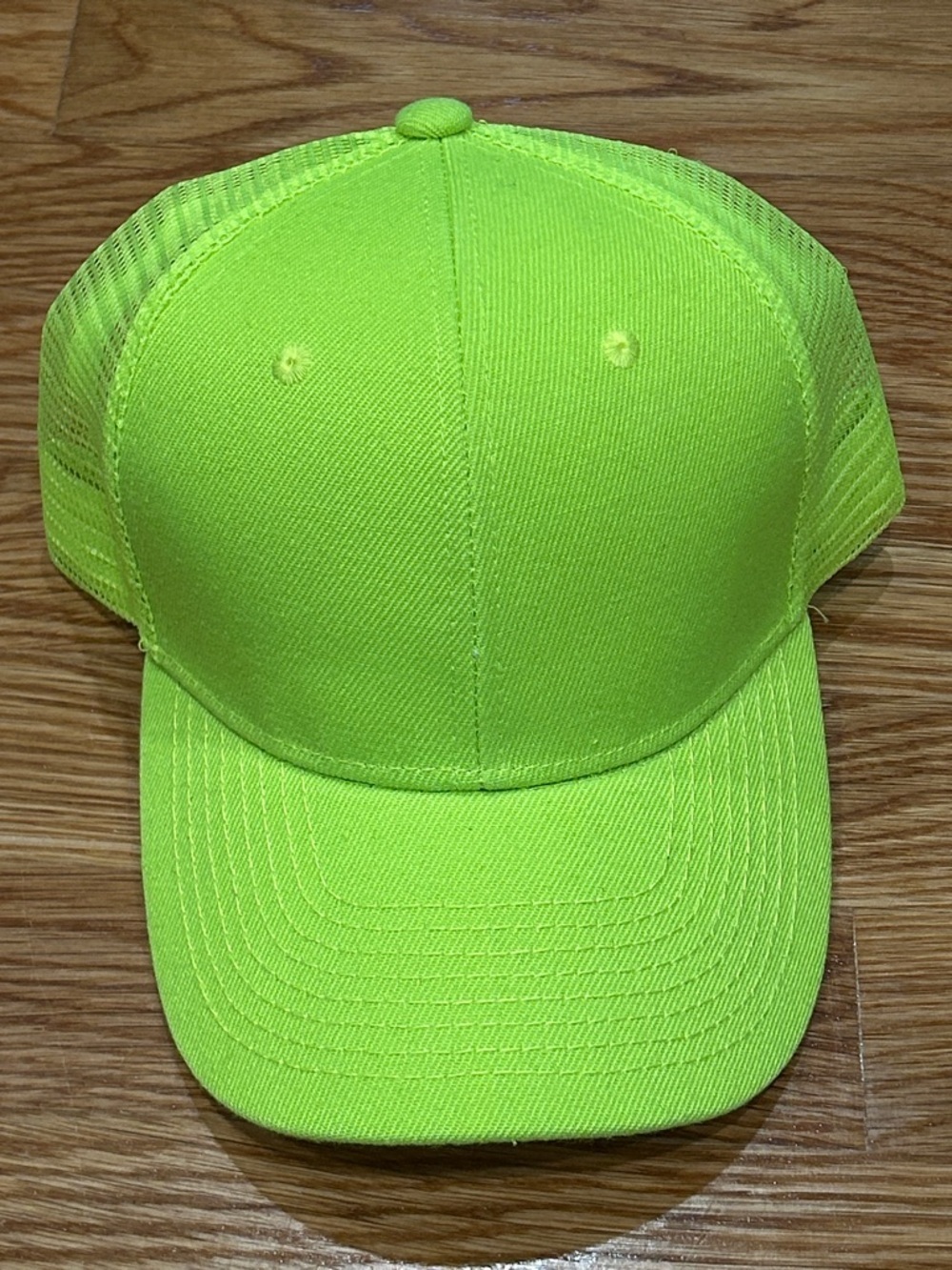 Adult 80s Neon Lime Green Trucker Hat one size adjustable cap nwot